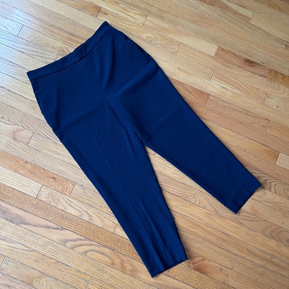Banana Republic Hayden Navy High Rise Tapered Pants 12 - Picture 1 of 7